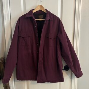St. John's Bay Maroon Shirt Jacket